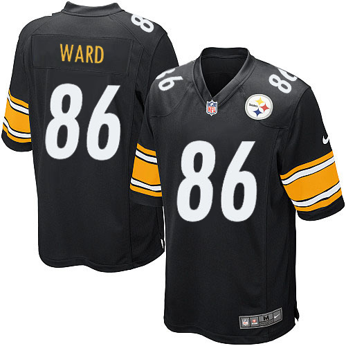 Youth Elite Hines Ward Nike Jersey Black Home - #86 NFL Pittsburgh Steelers